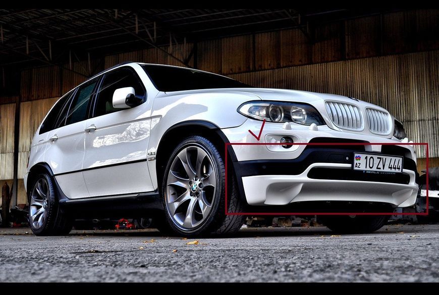 BMW E53 накладка на передній рестайл бампер 273 фото