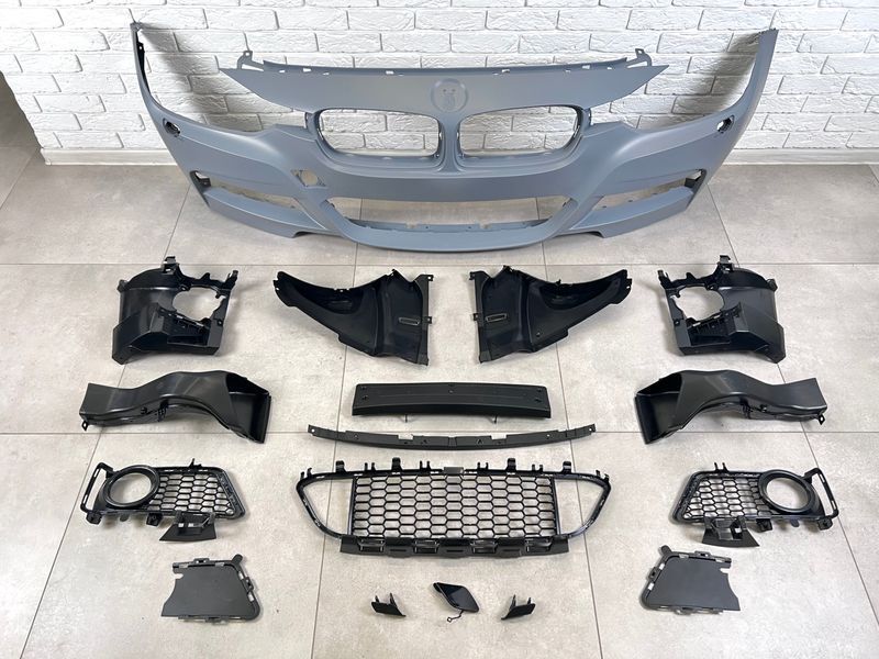 Передний бампер M Paket BMW 3 Series F30 F31 2012-2018 (под омыватели / без отверстий под парктроники) 328 фото