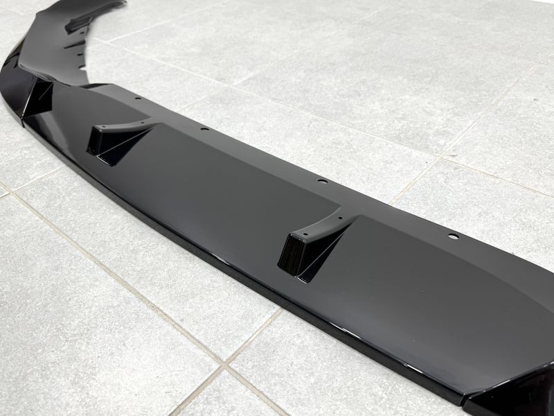 Накладка переднего бампера (губа-сплиттер) Mpaket BMW 5 G30 G31 2020+ , черный глянец 460 фото