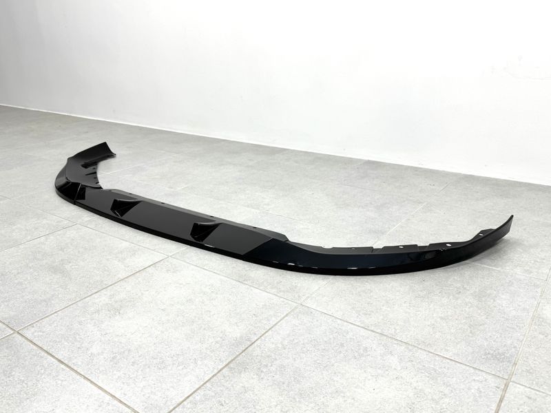 Накладка переднего бампера (губа-сплиттер) Mpaket BMW 5 G30 G31 2020+ , черный глянец 460 фото