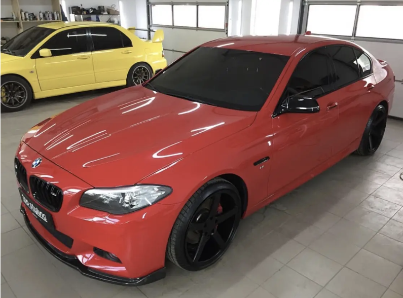 Накладка передний бампер BMW F10 M Sport стиль Hamann (стекловолокно) 097 фото