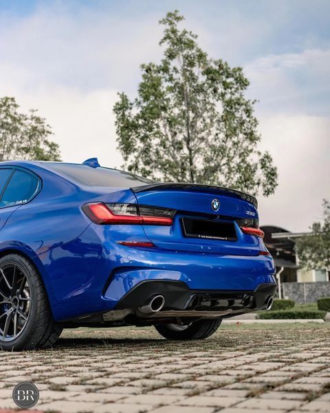 Спойлер M Performance  BMW 3 G20 2018- ABS пластик, чорний глянець 288 фото