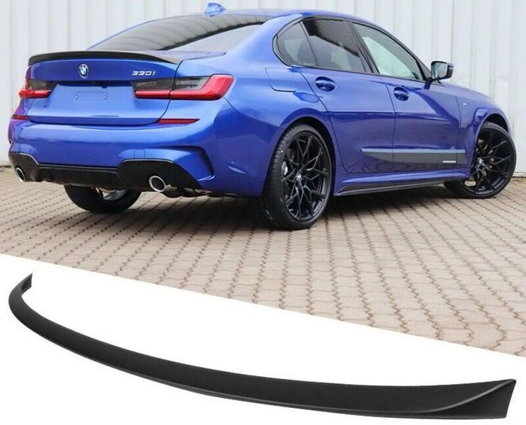 Спойлер M Performance  BMW 3 G20 2018- ABS пластик, чорний глянець 288 фото