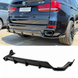 Дифузор накладка заднього бампера Paradigma M-Performance для BMW X5 F15 2013-2018, чорний глянець 912 фото 1