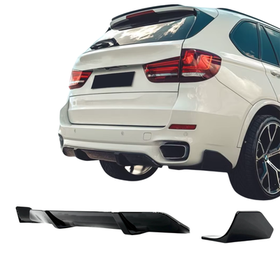 Губа заднего бампера M-Perfomance для BMW X5 F15 2013-2018 ЧЕРНЫЙ ГЛЯНЕЦ 913 фото
