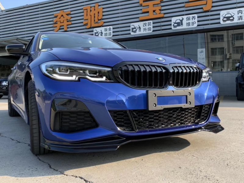Накладка переднего бампера, Губа M performance BMW 3  G20 G21 2018-2022 Сплиттер 297 фото