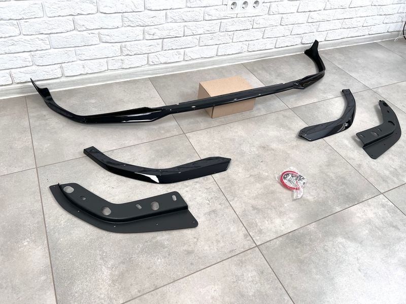 Накладка переднего бампера, Губа M performance BMW 3  G20 G21 2018-2022 Сплиттер 297 фото