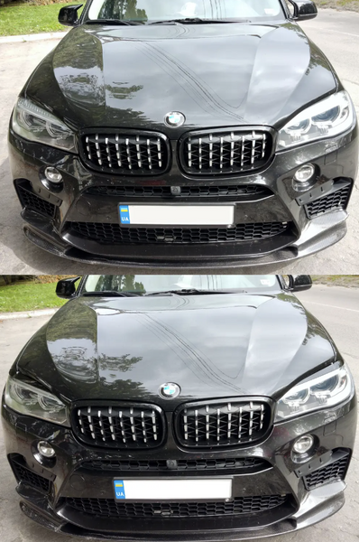 Реснички на BMW X5 F15 / X6 F16 черный глянец 348 фото