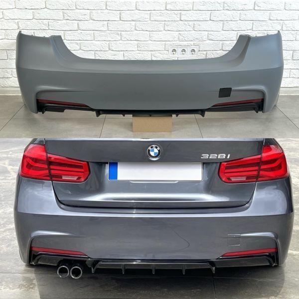 Задній бампер у зборі M Paket BMW 3 Series F30 2012-2018 БЕЗ ПАРКТРОННИКІВ 1023 фото