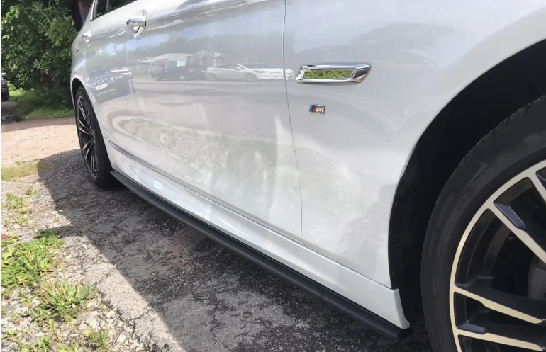 Леза під пороги M-Perfomance BMW 5 series F10 F11 2010-2016 2шт. чорний глянець 120 фото