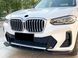 Губа накладка переднего бампера M Performance X3 G01/X4 G02 LCI 2022-2024, ABS пластик цвет черный глянец 1034 фото 2