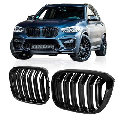 BMW X3 G01 2018- рр. Решітки радіатора Ніздрі M-Look (Чорний глянець) 1057 фото