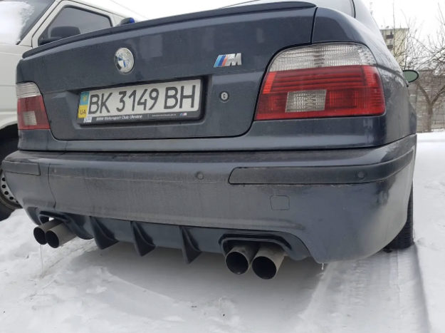 Бмв е39 дифузор у м бампер на 2 вихлопи (підходить на седан і універсал) 033 фото