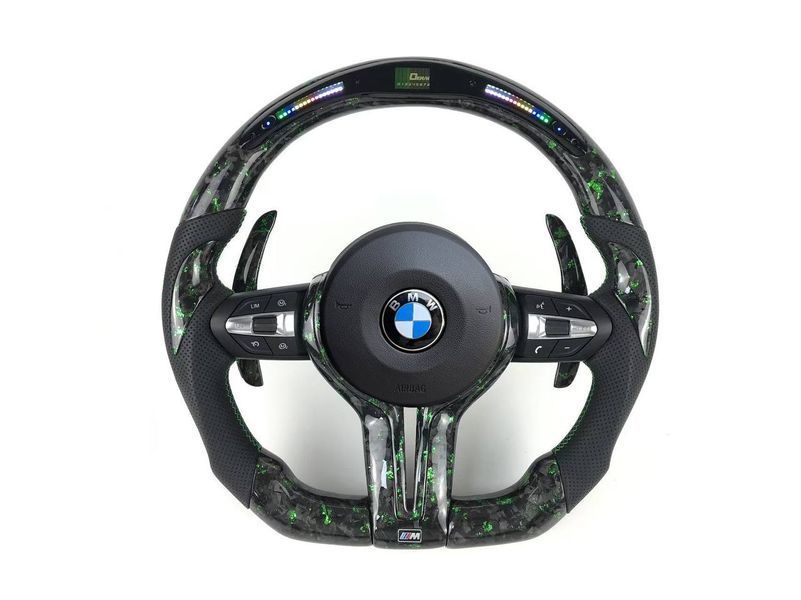 Топове Кермо BMW M Кований карбон + Led екран F-Series руль Колір: Синій Фіолетовий Червоний Зелений 781 фото