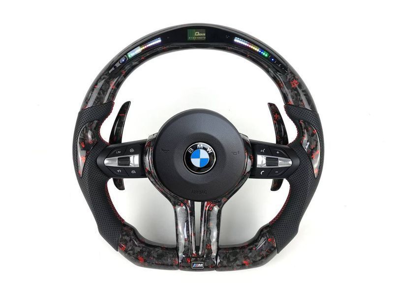 Топове Кермо BMW M Кований карбон + Led екран F-Series руль Колір: Синій Фіолетовий Червоний Зелений 781 фото