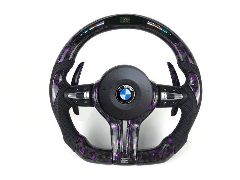 Топове Кермо BMW M Кований карбон + Led екран F-Series руль Колір: Синій Фіолетовий Червоний Зелений 781 фото