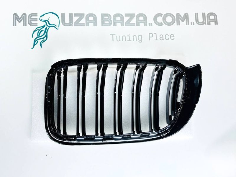 Решетки радиатора комплект BMW X3 F25 и X4 F26 2014&ndash;2017 черный глянец двойные ламели 1013 фото
